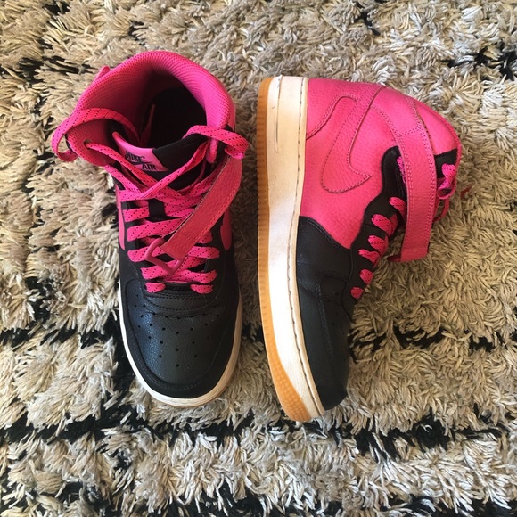 Nike Other - Air Force 1 Mid 518218 016 Black/Pink w 8.5